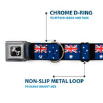 Dog Bone Seatbelt Buckle Collar - Australia Flags