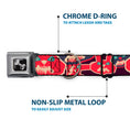 Load image into Gallery viewer, Dog Bone Seatbelt Buckle Collar - Angry Bunnies CLOSE-UP Purple/Red/Blue