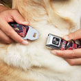Load image into Gallery viewer, Dog Bone Seatbelt Buckle Collar - Angry Bunnies Purple/Red/Blue