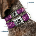 Load image into Gallery viewer, Dog Bone Seatbelt Buckle Collar - Angry Girl Purple/Pink