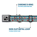 Load image into Gallery viewer, Dog Bone Seatbelt Buckle Collar - Anchors w/Stripes White/Blue/Red