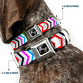 Load image into Gallery viewer, Dog Bone Seatbelt Buckle Collar - Arrows White/Multi Color