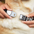 Load image into Gallery viewer, Dog Bone Seatbelt Buckle Collar - American Flag CLOSE-UP Black/White