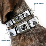 Dog Bone Seatbelt Buckle Collar - Ace of Spades