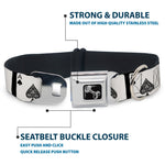 Dog Bone Seatbelt Buckle Collar - Ace of Spades