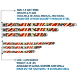 Dog Bone Seatbelt Buckle Collar - Americana Diagonal Vintage Stars & Stripes2