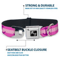 Load image into Gallery viewer, Dog Bone Seatbelt Buckle Collar - Anchor/Stripe Pinks/Purple