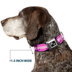 Dog Bone Seatbelt Buckle Collar - Anchor/Stripe Pinks/Purple