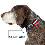 Dog Bone Seatbelt Buckle Collar - Americana Stars & Stripes