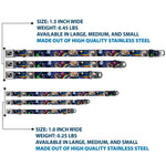 Dog Bone Seatbelt Buckle Collar - Astronaut Cats in Space/Rainbows/Stars