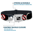 Load image into Gallery viewer, Dog Bone Seatbelt Buckle Collar - Anti-California Logo Black/Red/White