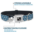 Load image into Gallery viewer, Dog Bone Seatbelt Buckle Collar - Anchor2 Monogram Baby Blue/Navy/White