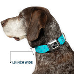 Dog Bone Seatbelt Buckle Collar - Anchor2/Helm Monogram Blues