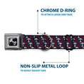 Load image into Gallery viewer, Dog Bone Seatbelt Buckle Collar - Anchor3 Flip Navy/Red/Cream