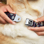 Dog Bone Seatbelt Buckle Collar - Anchor3/Helm Monogram Navy/Red/Cream