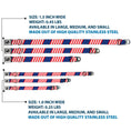 Load image into Gallery viewer, Dog Bone Seatbelt Buckle Collar - American Flag Diagonal