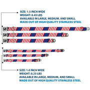 Dog Bone Seatbelt Buckle Collar - American Flag Diagonal