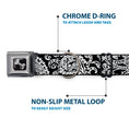 Load image into Gallery viewer, Dog Bone Seatbelt Buckle Collar - Bandana/Skulls Black/White