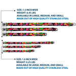 Dog Bone Seatbelt Buckle Collar - BD Paint Splatter Black/Neon