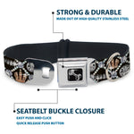 Dog Bone Seatbelt Buckle Collar - Bling