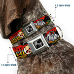 Dog Bone Seatbelt Buckle Collar - Born to Raise Hell Red