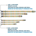 Dog Bone Seatbelt Buckle Collar - BD Monogram Tan/Multi Neon