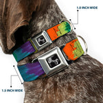 Dog Bone Seatbelt Buckle Collar - BD Tie Dye