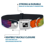 Dog Bone Seatbelt Buckle Collar - BD Tie Dye