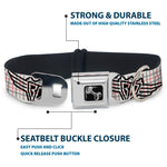 Dog Bone Seatbelt Buckle Collar - BD Plaid White/Gray/Red