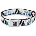 Dog Bone Seatbelt Buckle Collar - Beach Flip Flops