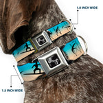 Dog Bone Seatbelt Buckle Collar - Beach Surfer