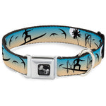 Dog Bone Seatbelt Buckle Collar - Beach Surfer