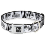 Dog Bone Seatbelt Buckle Collar - Barcode