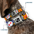 Load image into Gallery viewer, Dog Bone Seatbelt Buckle Collar - BD Cartoon CLOSE-UP