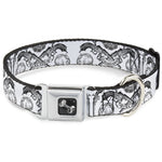 Dog Bone Seatbelt Buckle Collar - BD Est. 93 White