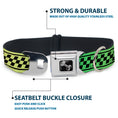 Load image into Gallery viewer, Dog Bone Seatbelt Buckle Collar - Buckle-Down Cab Stripe Green/Yellow Fade