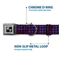 Load image into Gallery viewer, Dog Bone Seatbelt Buckle Collar - Buffalo Plaid Abstract White/Black/Turquoise