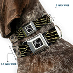 Dog Bone Seatbelt Buckle Collar - BD Die Hard Skull 01