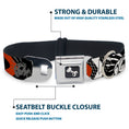Load image into Gallery viewer, Dog Bone Seatbelt Buckle Collar - BD Die Hard Skull 01