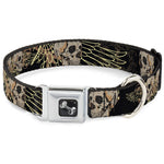 Dog Bone Seatbelt Buckle Collar - BD Die Hard Skull 01
