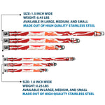 Dog Bone Seatbelt Buckle Collar - Bacon CLOSE-UP