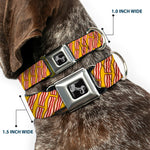 Dog Bone Seatbelt Buckle Collar - Bacon Cartoon Yellow