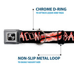 Dog Bone Seatbelt Buckle Collar - Bacon w/Text2