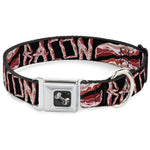 Dog Bone Seatbelt Buckle Collar - Bacon w/Text2