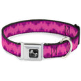 Load image into Gallery viewer, Dog Bone Seatbelt Buckle Collar - Boudoir Wallpaper Fuchsia/Black