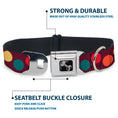 Load image into Gallery viewer, Dog Bone Seatbelt Buckle Collar - Big Dots Purple/Multi Pastel