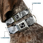 Dog Bone Seatbelt Buckle Collar - Camo White