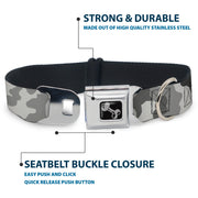 Dog Bone Seatbelt Buckle Collar - Camo White