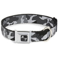 Load image into Gallery viewer, Dog Bone Seatbelt Buckle Collar - Camo White