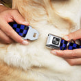 Load image into Gallery viewer, Dog Bone Seatbelt Buckle Collar - Checker Black/Neon Blue